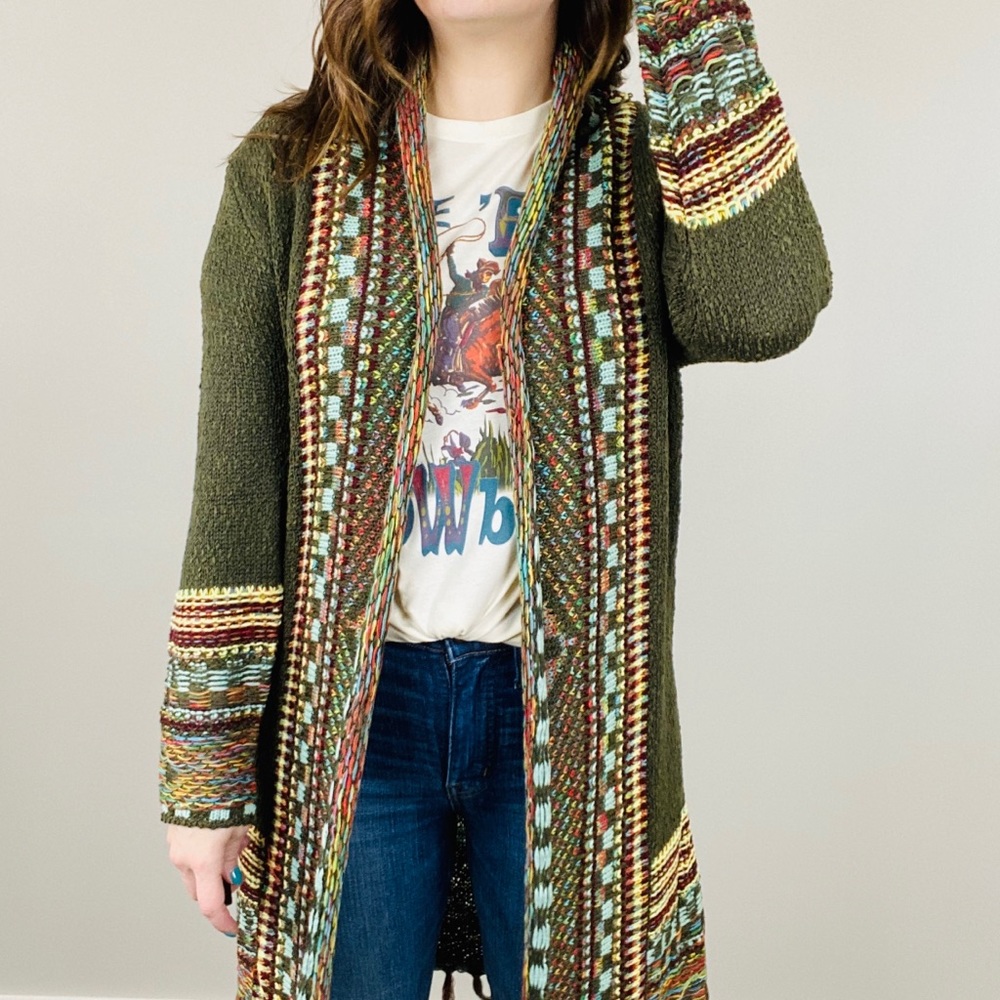 Very Moda Multicolor Knit Cardigan - Picture 4 of 6